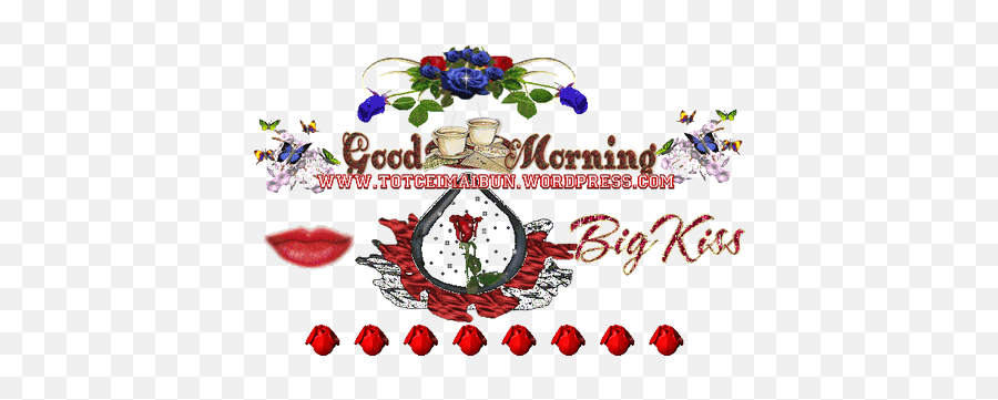 Morning Kiss - Good Morning Hugs And Kisses Animated Gif Emoji,Good Morning Emoticon