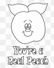 Peach Coloring Pages Fruits Food Peach - Happy Emoji,Pusheen Food Emotions