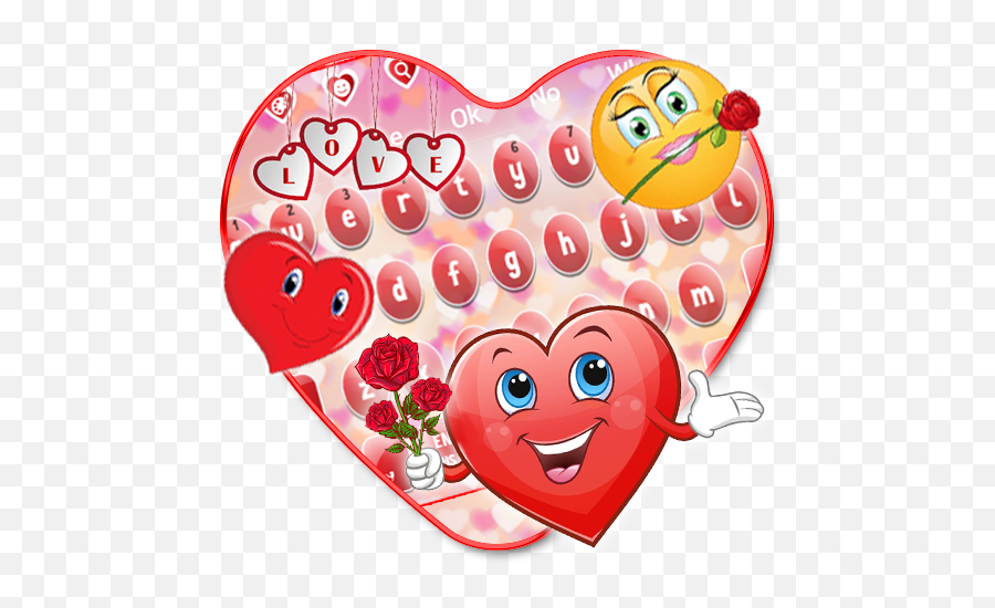 Love Emoticons Keyboard Theme - Apps On Google Play Happy Emoji,Valentines Day Emoticons