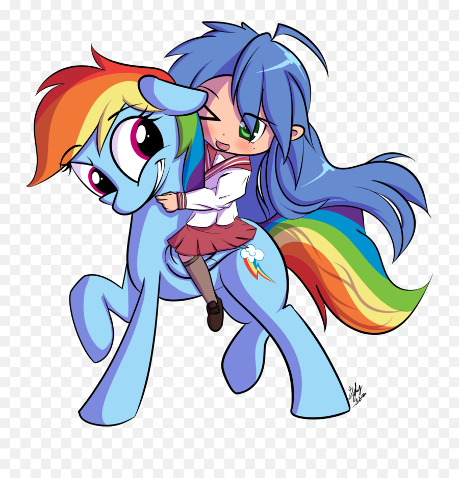 91930 - Safe Artistsquiby327 Rainbow Dash Human Pony My Little Pony Riding Rainbow Dash Emoji,Ahoge Emotions