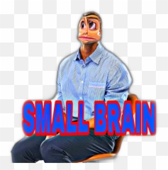 Smallbrain Dumb Nobrain Brain Sticker - Kneeling Emoji,Rambo Emoji
