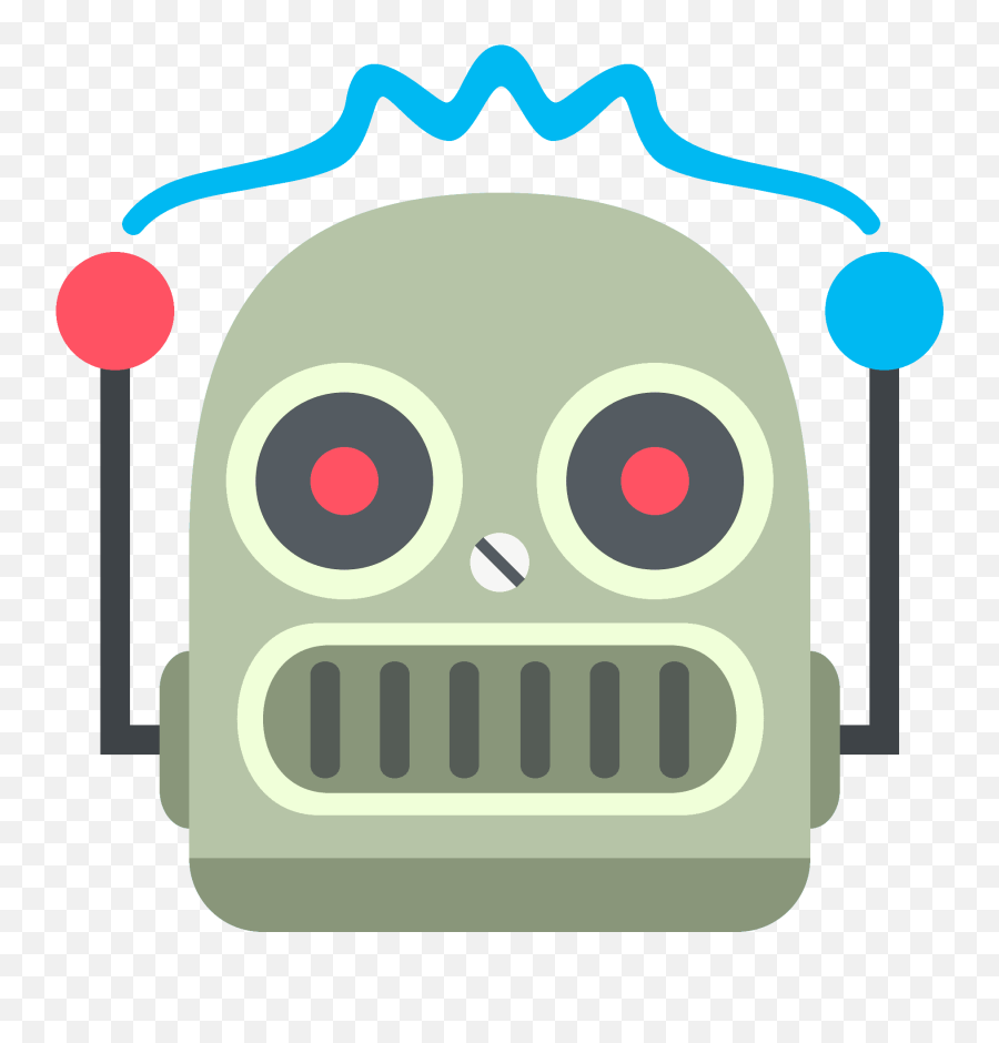 Robot Emoji Clipart - Robot Face,Scared Shit Emoji