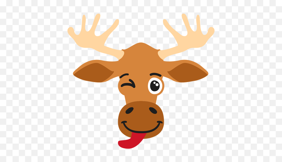 Elk Moose Muzzle Glad Flat Sticker Transparent Png U0026 Svg Vector Emoji,2d Emojis Meaning