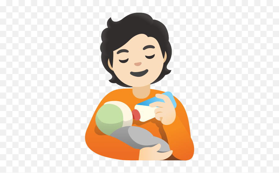 U200d Person Feeding Baby With Light Skin Tone Emoji,Baby Monkey Emoji