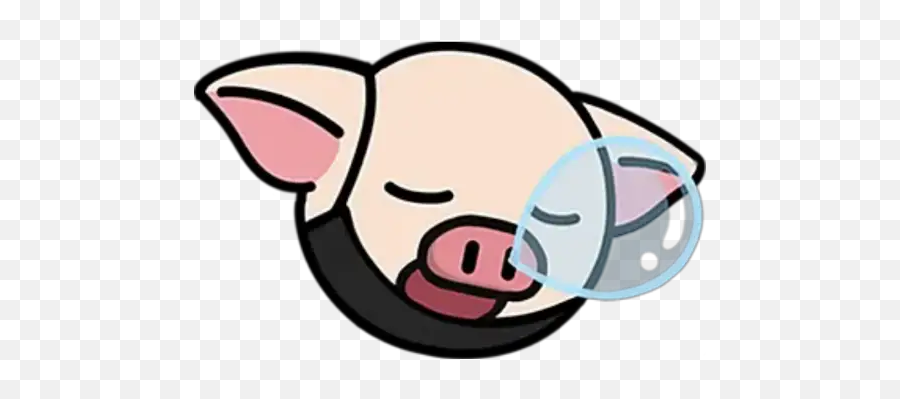 Pig With Mask Stickers For Whatsapp Emoji,Pictures Of Cute Emojis Of A Pig
