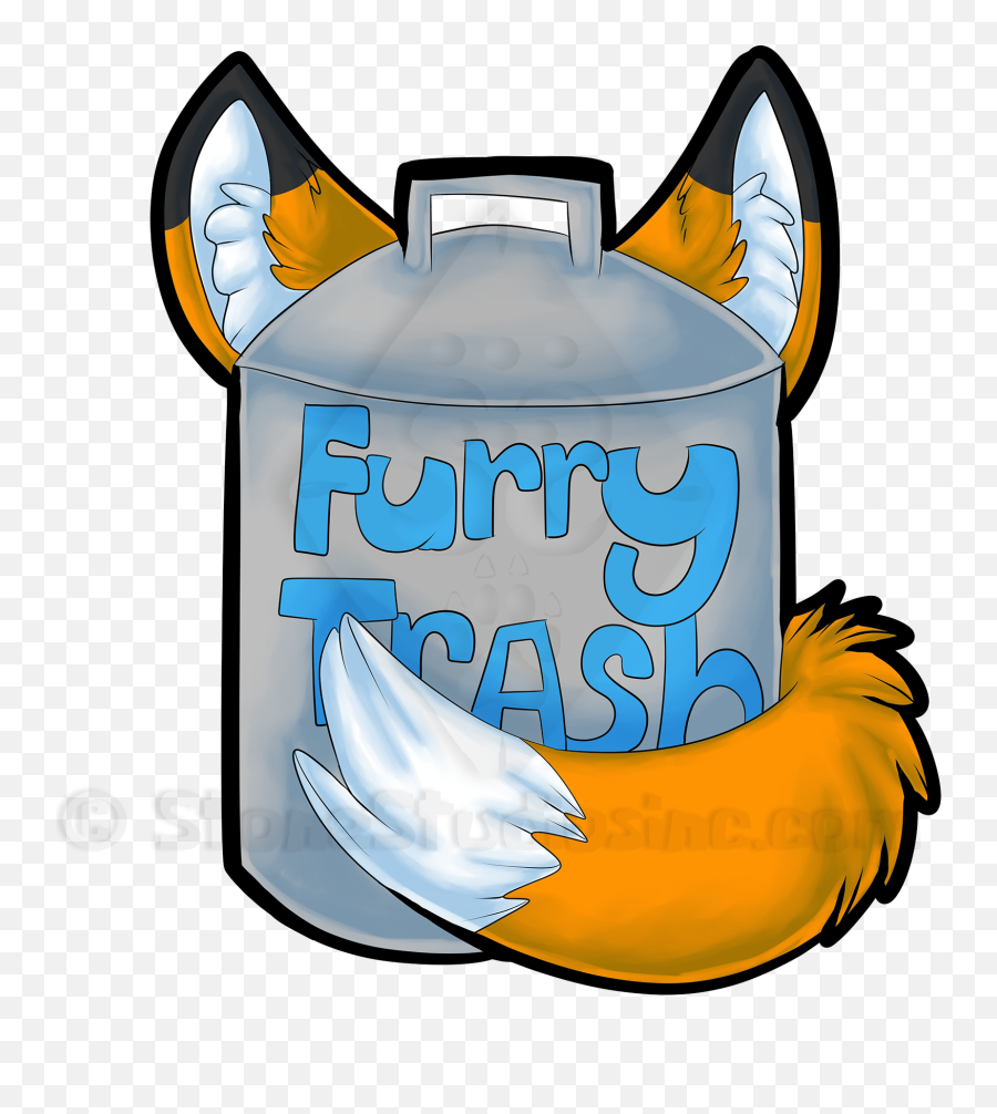 Furry Trash Sticker Design Clipart - Full Size Clipart Emoji,Ttrash Emoji