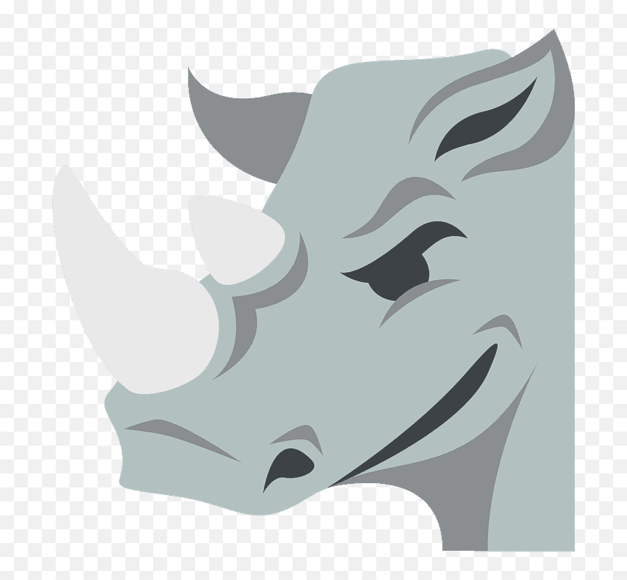 Rhinoceros Emoji Clipart - Rhino Emojis,Horn Store Emoji