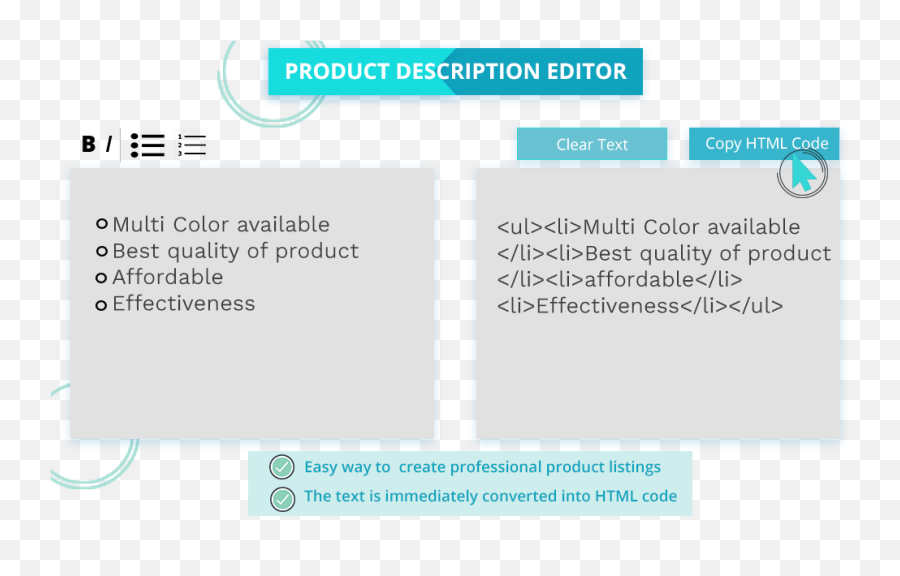 Amazon Product Description Editor - Html Creator Sellerapp Vertical Emoji,Emoji Stuff Amazon