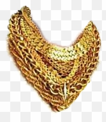 Necklace Gold Chain Chains Sticker - Gold Chain Editing Png Emoji,Gold Chain Emoji