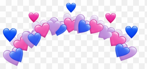 Crown Emoji Hearts Emojicrown Sticker - Girly,Emoji Text Art Love
