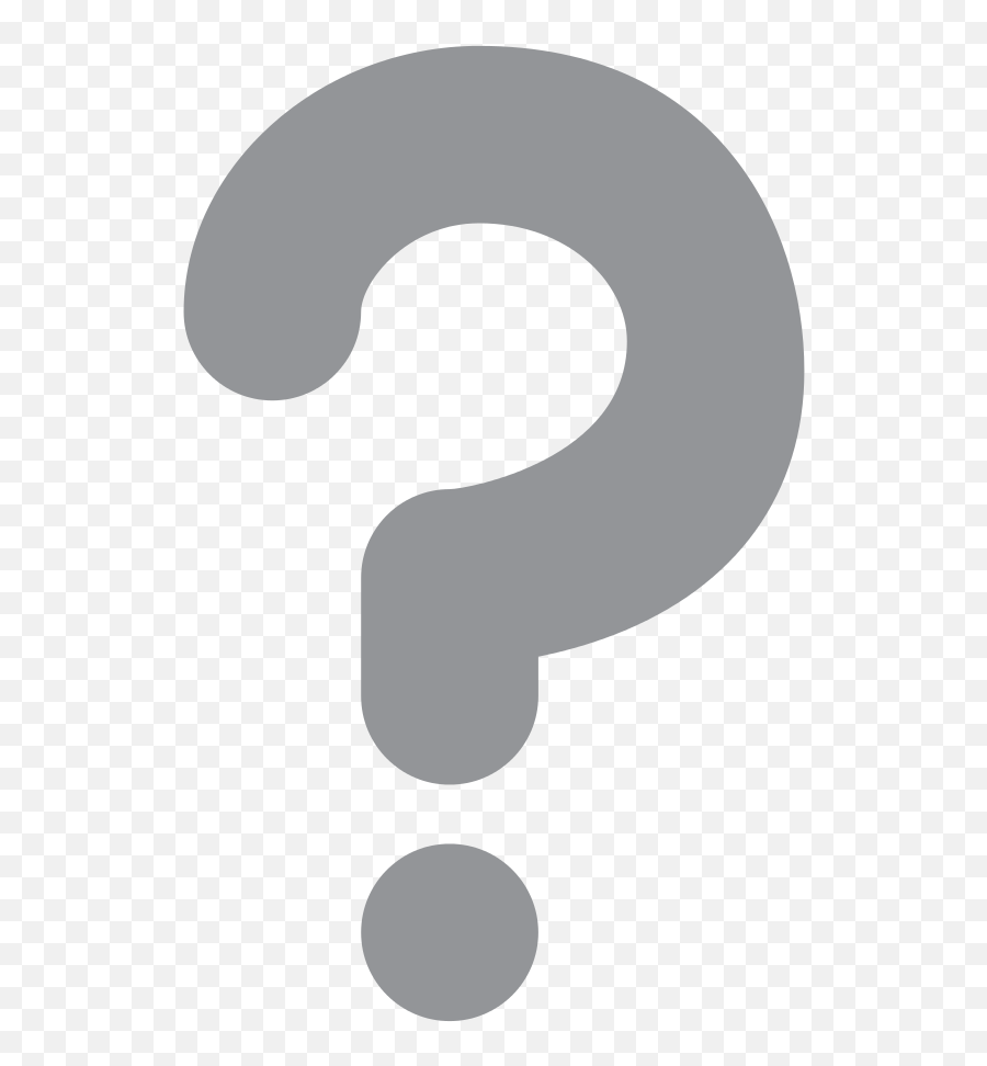 Question Mark Icon Grey Png Image With - Question Mark Icon Grey Emoji,Question Emoji