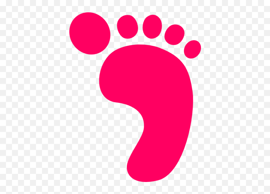 Pink Baby Footprints Clipart - Pink Footprint Clipart Emoji,Bare Feet Emoji