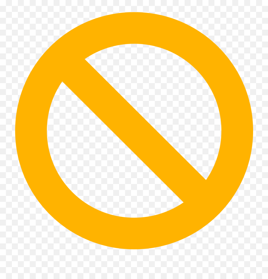 Eo Circle Amber Not - Vertical Emoji,Not Allowed Emoji