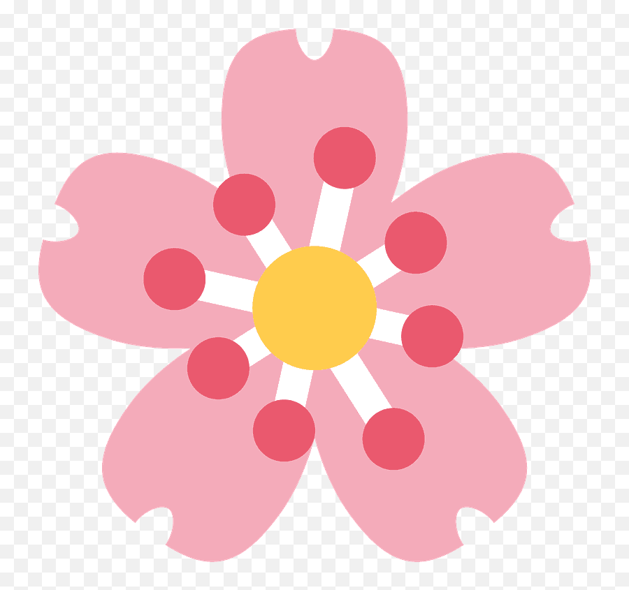 Cherry Blossom Emoji - Sakura Emoji,Flor Emoji