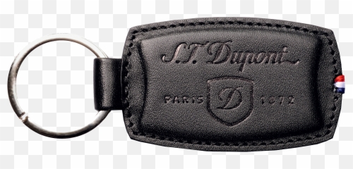 Steel And Line D Leather Finish Key Ring - St Dupont Keychain Emoji,Emoji Keychain For Sale