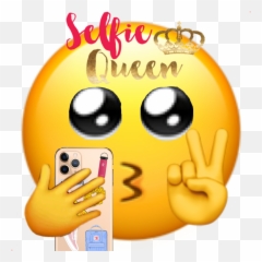 Emoji Selfiequeen Sticker - Relatable Emojis,Selfie Emoticon