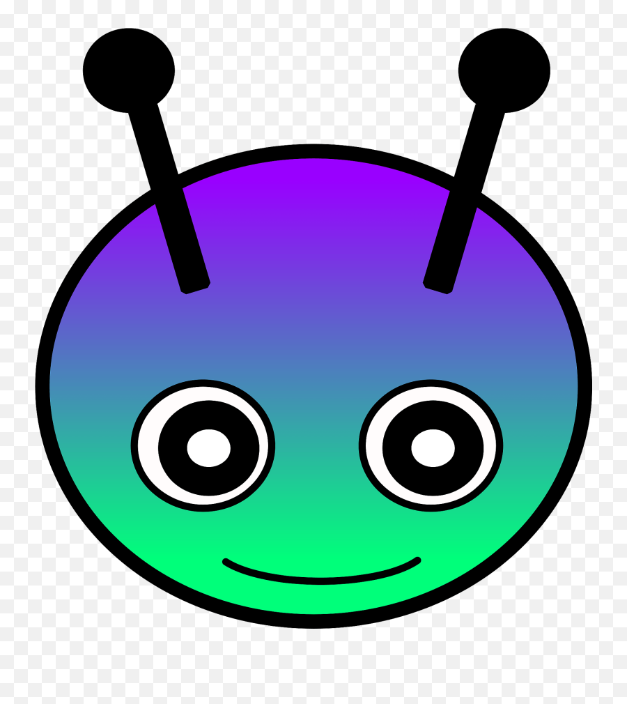 Alien Head Clipart Free Download Transparent Png Creazilla - Alien Cartoon With Antenna Emoji,Emoticons Green Antenna