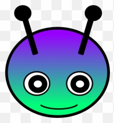 Alien Head Clipart Free Download Transparent Png Creazilla - Alien Cartoon With Antenna Emoji,Emoticons Green Antenna
