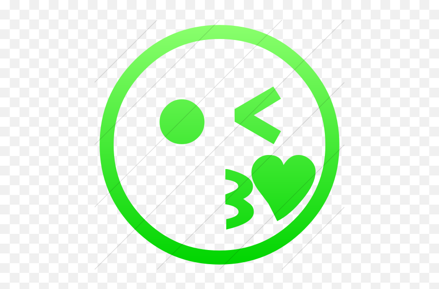 Iconsetc Simple Ios Neon Green Gradient Classic Emoticons - Big Emoji,Throws A Animal Emoticon