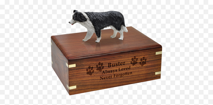 Breed Figurine Urns - Dogs Dog Cremation Emoji,Husky/border Collie Emoji