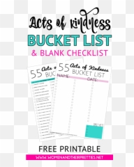 55 Acts Of Kindness Bucket List - Dot Emoji,Emotion Bucket Worksheet