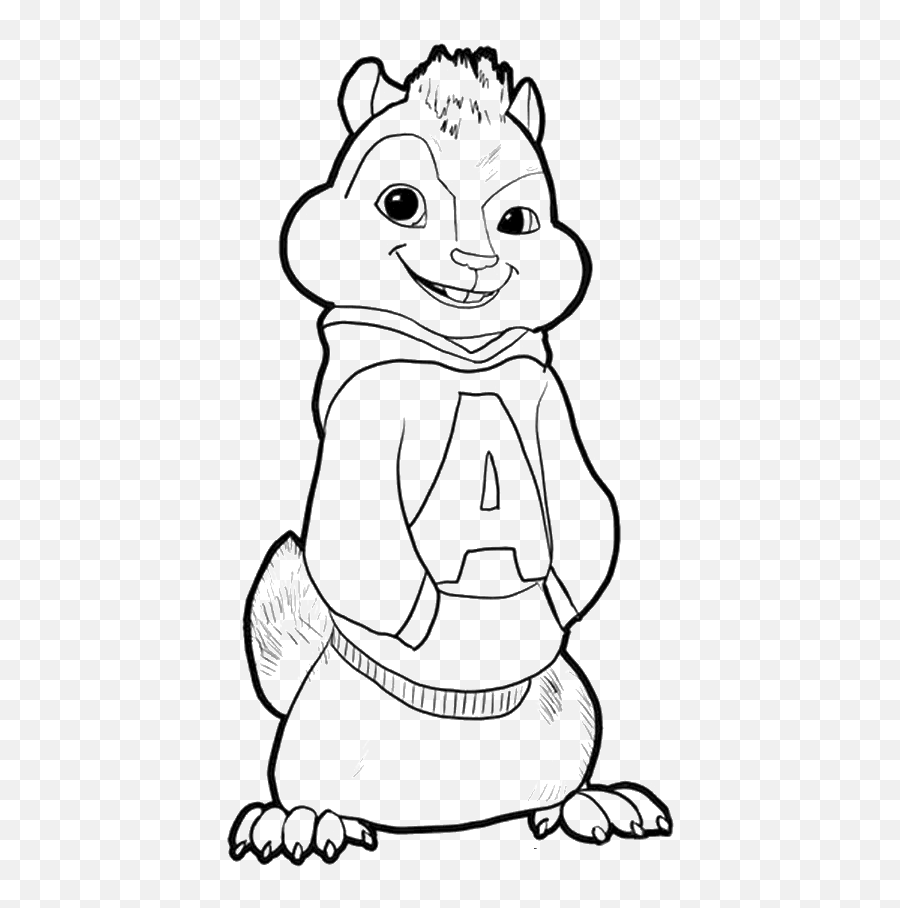 The Chipmunks Alvin Seville Coloring Pages - Chipmunks Alvin Chipmunk Coloring Pages Emoji,Chipmunk Emoji