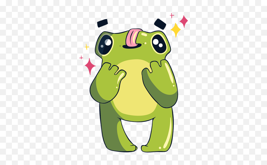 King Frog Cartoon Illustration - Dot Emoji,Makeva Frog Emoticon