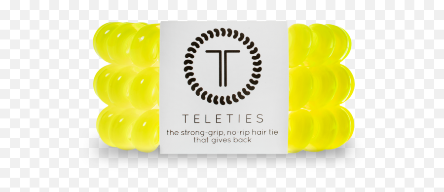 Teleties Large Flashbulb Hair Tie - Hibbett City Gear Teleties Neon Yellow Emoji,Text Emojis Rip