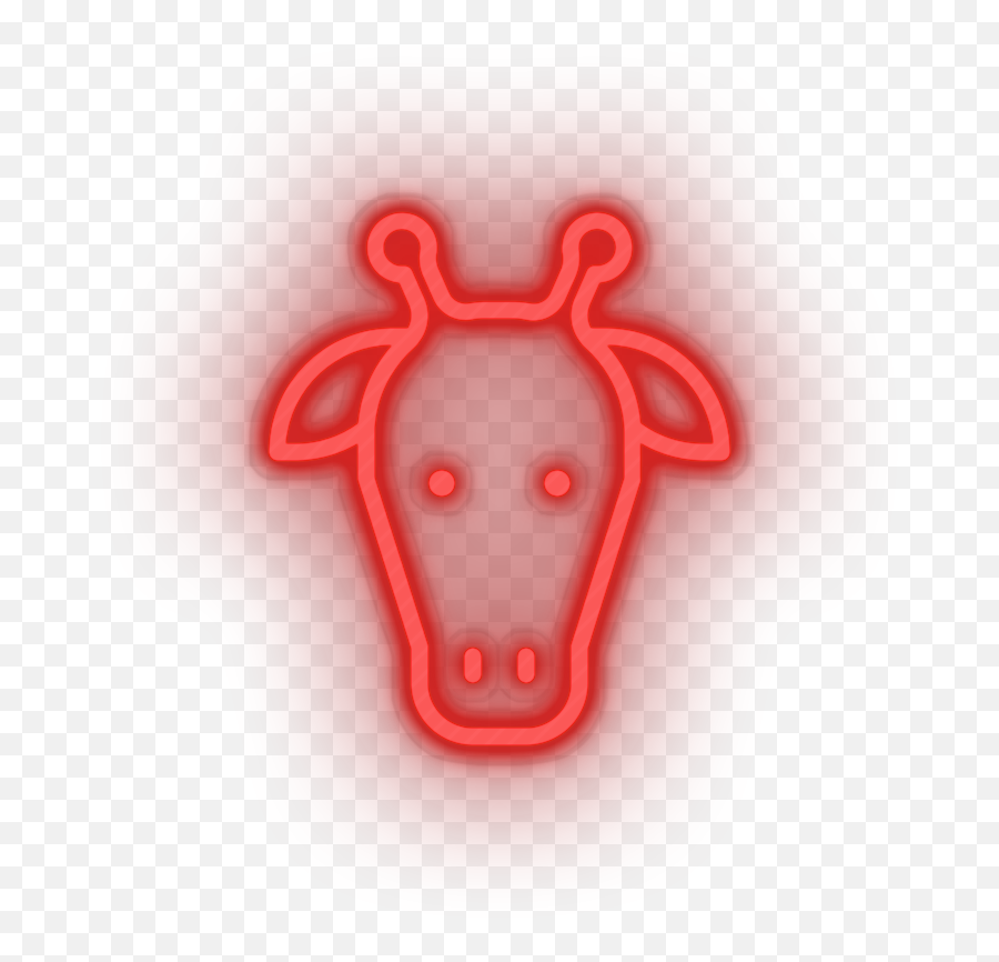 Giraffe Neon Sign - Animals Led Neon Decor U2013 Neon Factory Cow Emoji,Red Giraffe Emoji
