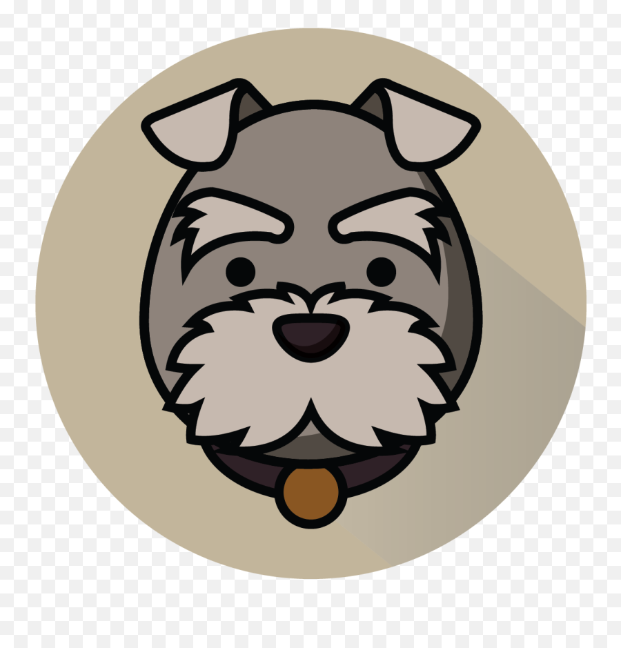 Cute Dog Face Species Illustration Svg - Small Terrier Emoji,Mini Schnauzer Emojis