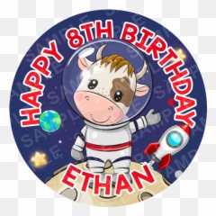 Space Cow - Happy Emoji,Cow And Man Emoji