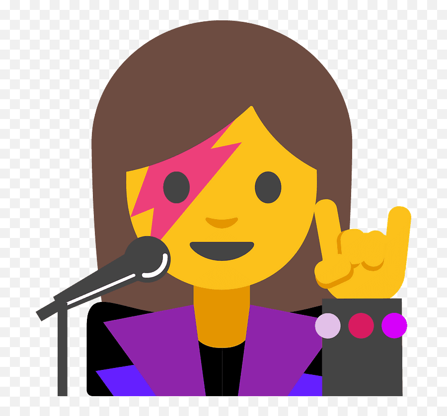 Woman Singer Emoji Clipart - Cantante Mujer Emoji,Emoji Pepsi Commercial Concert Girl