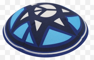 Printed Kippot - Circle Emoji,Pink Triangle Emoticon