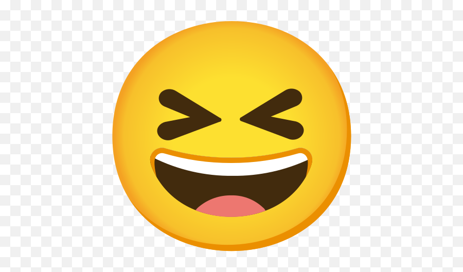 Grinning Squinting Face Emoji - Emoji With Open Mouth Closed Eyes,Emoji Faces Meanings