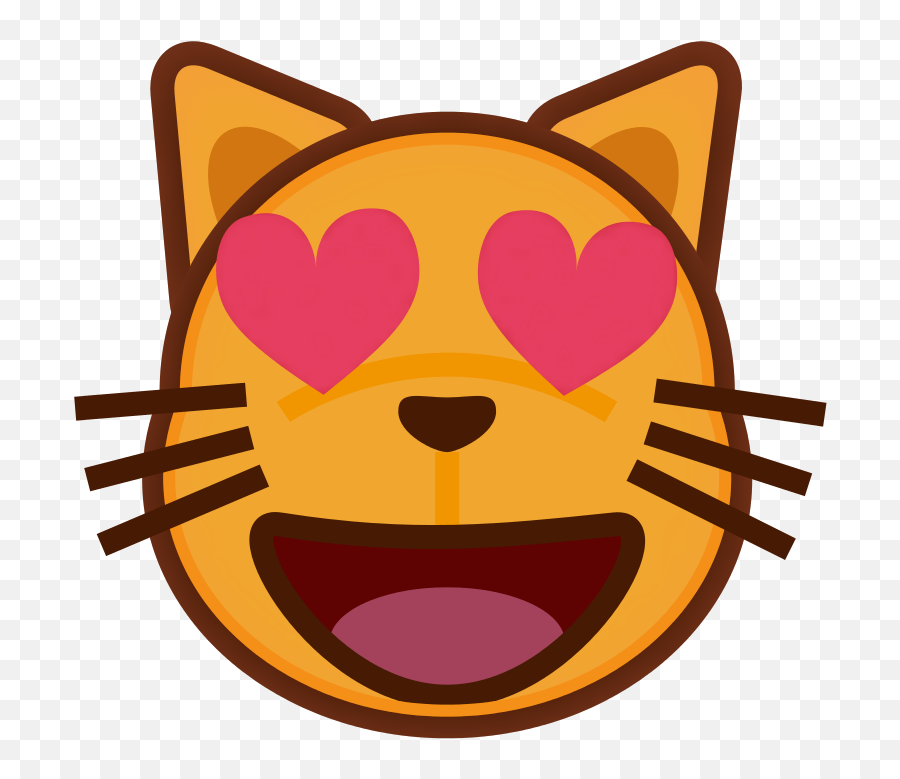 Filepeo - Smiling Cat Face With Heart Shaped Eyes4svg Emoji,Shcoked Face Emoji Art