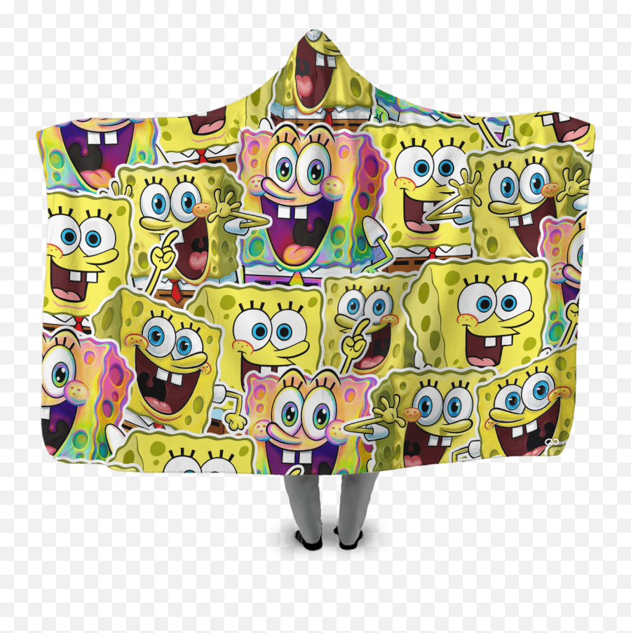 Spongebob Hooded Blanket All Over Shirts Emoji,Spongebob On Knees Emoticon