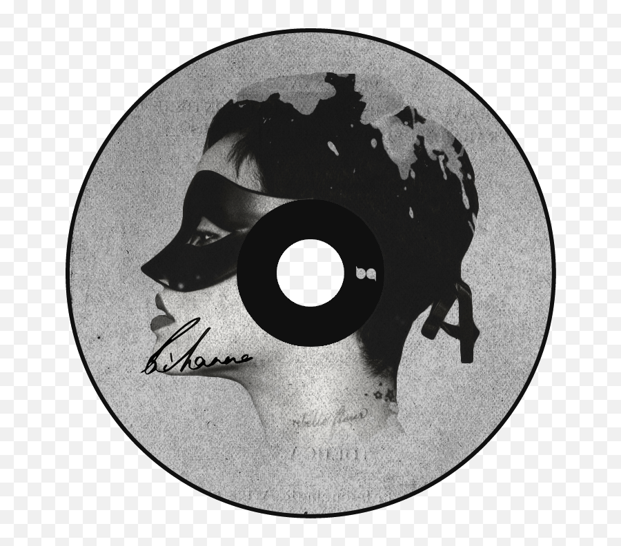 Rihanna - Unapologetic Cd Pocket By Me Brave Graphics Rihanna Signature Emoji,Ariana Grande Emotions Cover