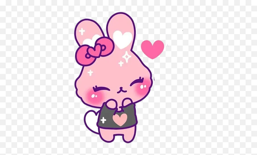 Telegram Sticker From Pink Bunny Pack Emoji,Bt21 Official Emojis Transparent