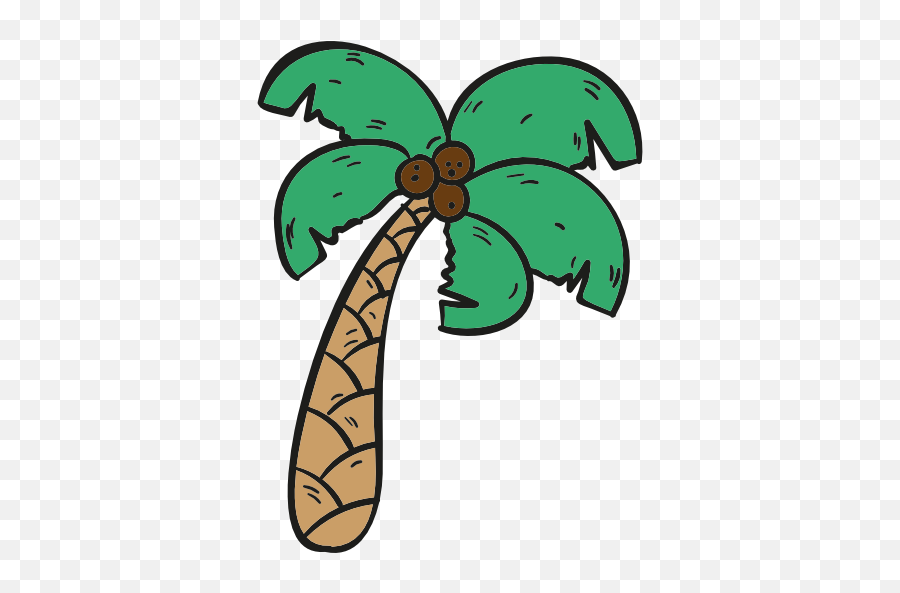 Beach Tropical Summertime Palm Tree Botanical Nature - Palm Tree Color Icon Emoji,Palm Tree Emoticon