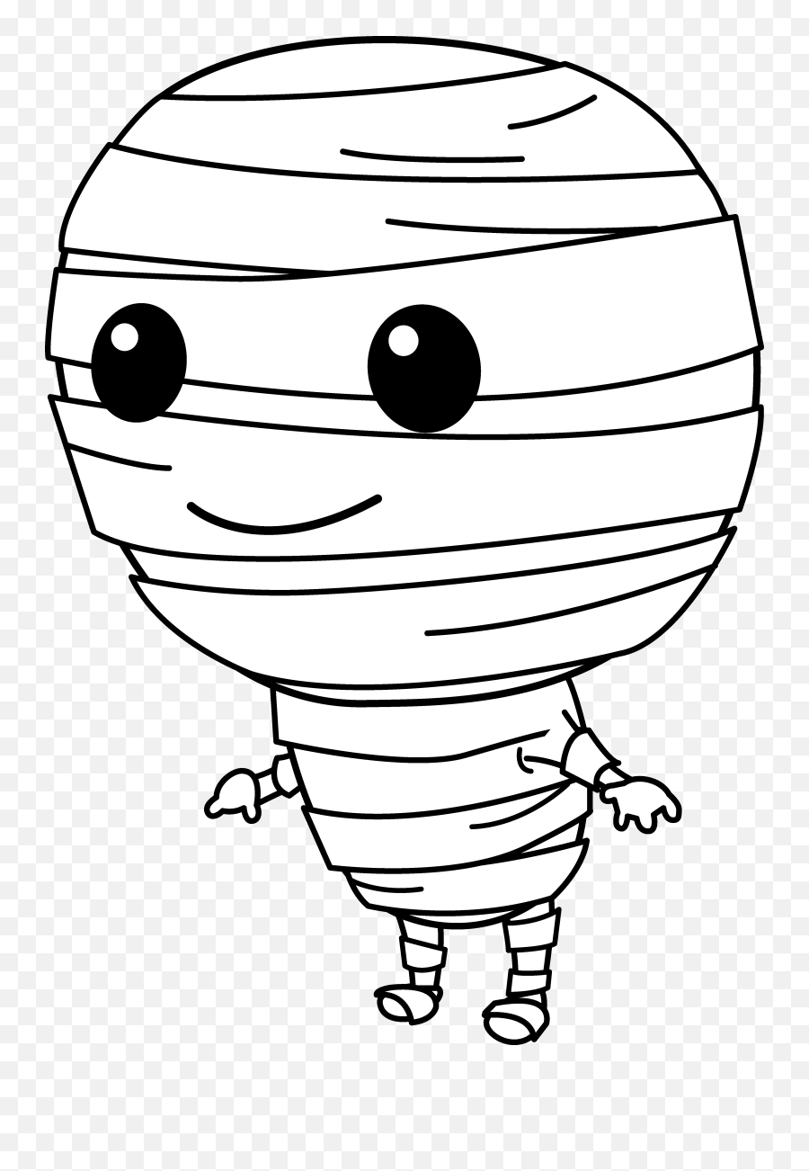 Cute Halloween Mummy Clip Art Free - Cute Mummy Clipart Emoji,Mummy Emoji