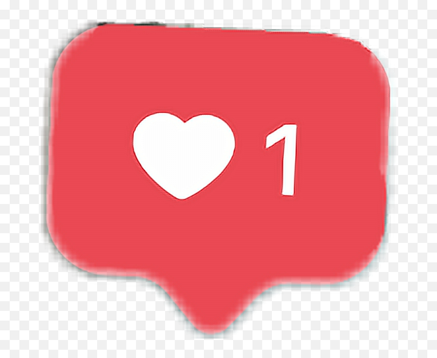 Speechbubble Like Instagram Tumblr Heart One Love Cute - Transparent Tumblr Red Stickers Emoji,Cute Emoji Tumblr