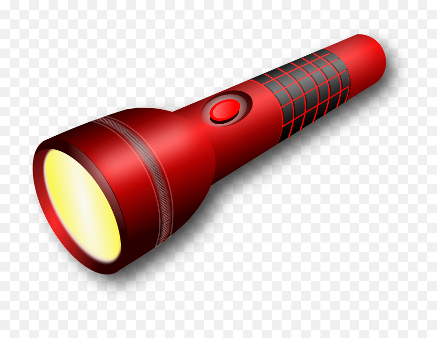 Red Flashlight Clipart - Torch Clipart Emoji,Torch Emoji
