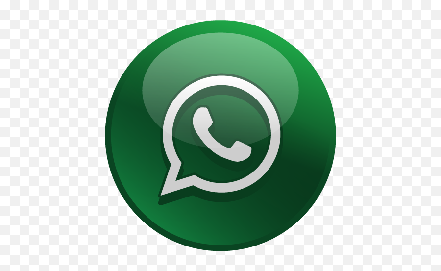 Whatsapp Icon Glossy Social Iconset Social Media Icons - Whatsapp Logo Dark Green Emoji,Emoji Icons For Whatsapp