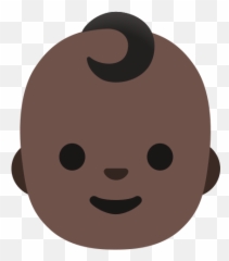Baby Dark Skin Tone Emoji - Transparent Baby Girl Emoji,Emoji Skin Tone Android