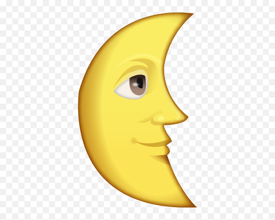 Last Quarter Moon With Face Emoji - Last Quarter Moon With Face,Moon Emoji