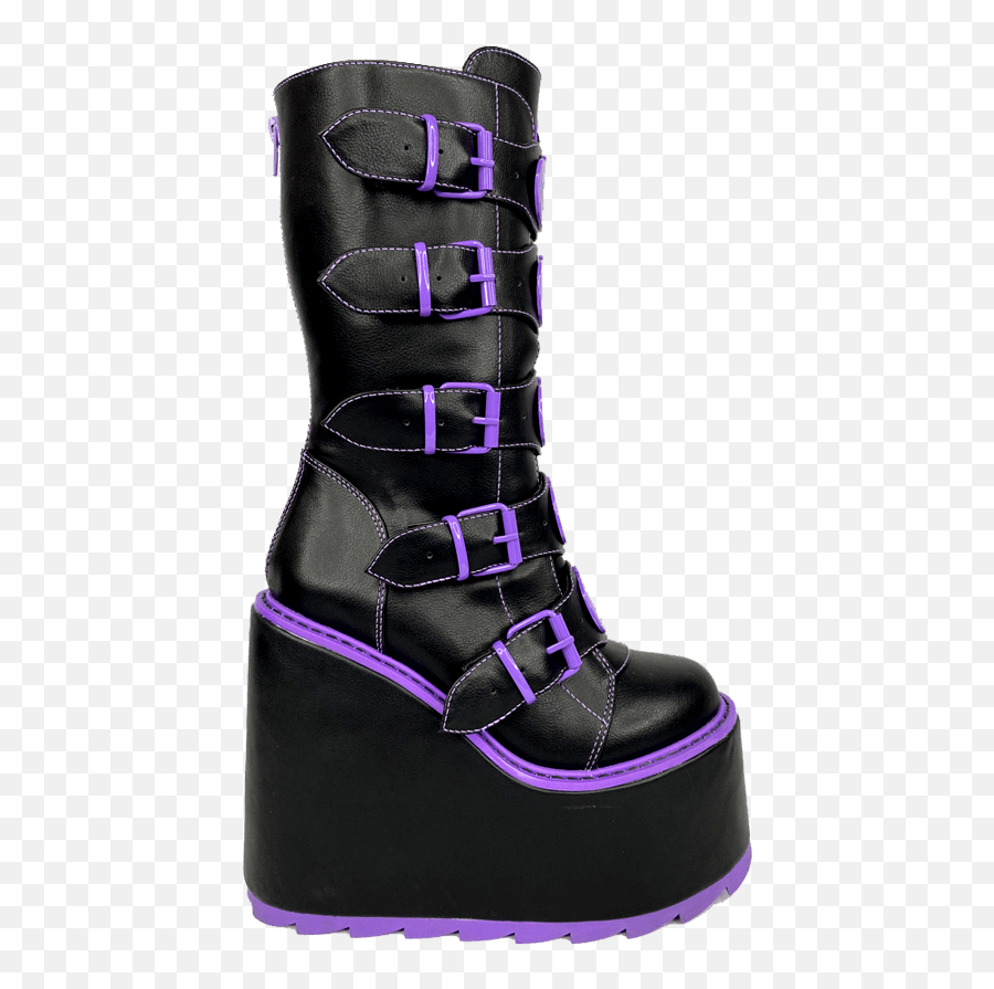 Yru Shoes Official Website Kawaii Boutique U0026 Rave Shoes - Black And Purple Platform Boots Emoji,Snow Emoticons Kawaii