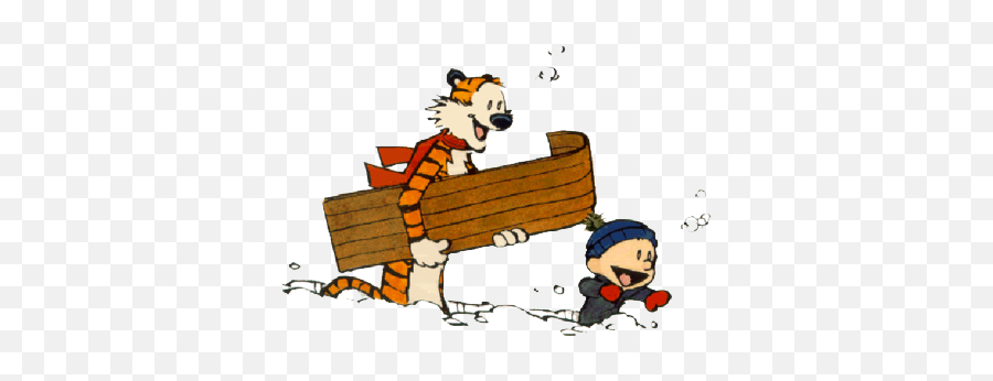 And Hobbes Transparent Hq Png Image - Calvin Hobbes Snow Emoji,Calvin And Hobbes Emoticons