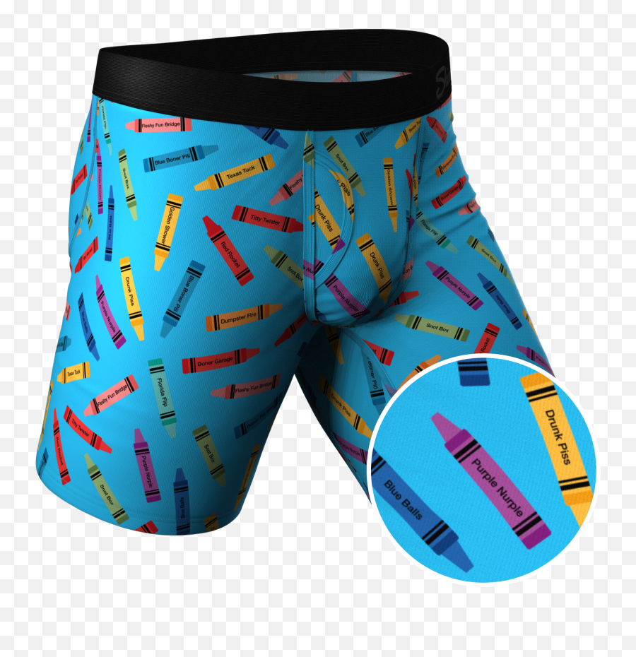 Long Leg Ball Hammock Pouch Underwear - Bermuda Shorts Emoji,Crayon Emoji High Res