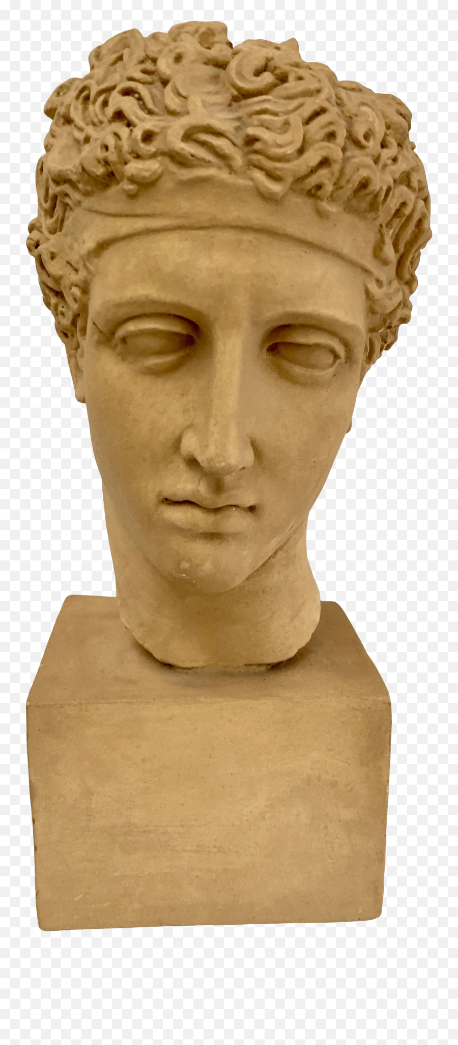 Mid 20th Century Classical Greek Style Male Head - Classical Sculpture Emoji,Lack Of Emotion In Greek Sculpture