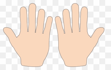 Desenho De Duas Mãos Abertas - Desenho De Mãos Emoji,Mão Aberta Emoticon